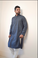 Classic Blue Kurta for Men | Elegant Festive Wear with Modern Fit |