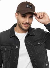 Men's Chocolate Brown Adjustable Cap with Signature Graphic Patch