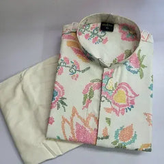 Multicolored Print Kurta Set