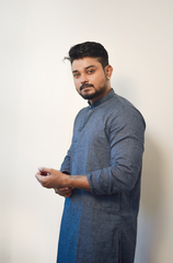 Classic Blue Kurta for Men | Elegant Festive Wear with Modern Fit |