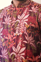 Multicolor Printed Men’s Kurta – Classic Ethnic Wear with Modern Flair